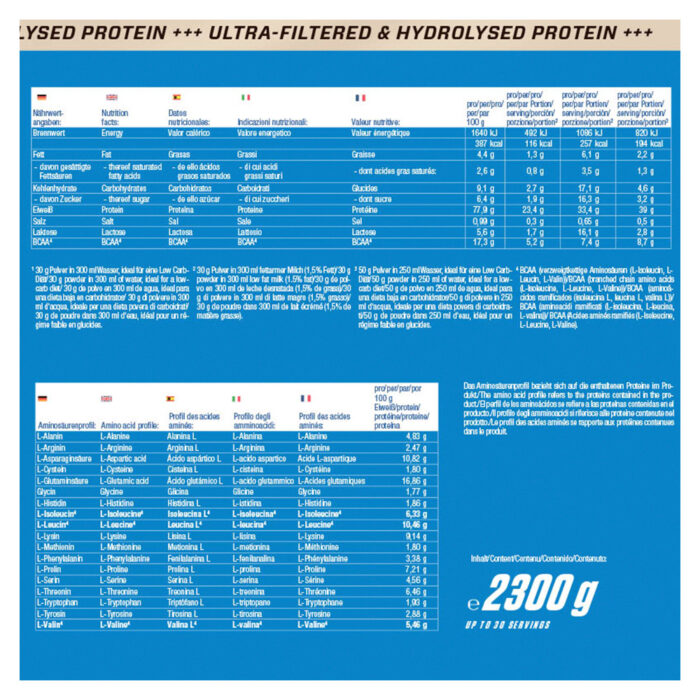 Body Attack 100% Whey protein hydrolysate 2300 g 76 servings - Image 2